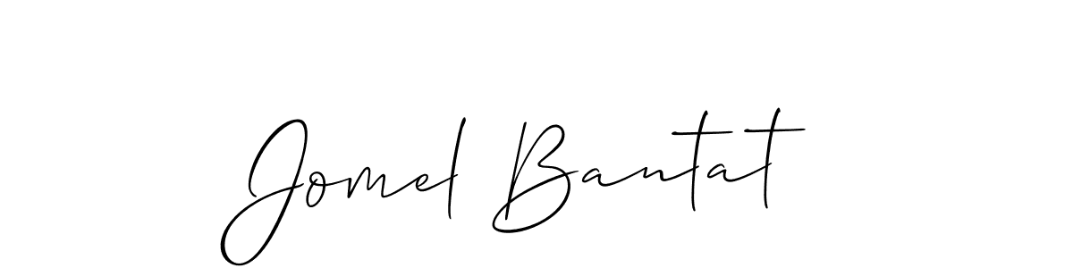 Make a beautiful signature design for name Jomel Bantat. With this signature (Allison_Script) style, you can create a handwritten signature for free. Jomel Bantat signature style 2 images and pictures png