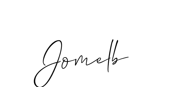 How to Draw Jomelb signature style? Allison_Script is a latest design signature styles for name Jomelb. Jomelb signature style 2 images and pictures png
