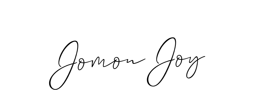Use a signature maker to create a handwritten signature online. With this signature software, you can design (Allison_Script) your own signature for name Jomon Joy. Jomon Joy signature style 2 images and pictures png