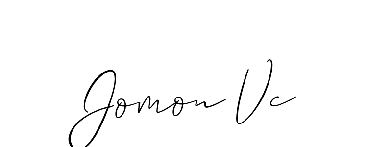 Make a beautiful signature design for name Jomon Vc. Use this online signature maker to create a handwritten signature for free. Jomon Vc signature style 2 images and pictures png