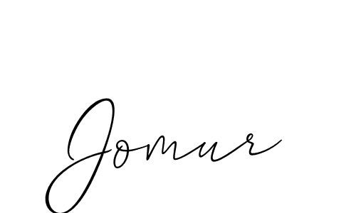 Make a beautiful signature design for name Jomur. With this signature (Allison_Script) style, you can create a handwritten signature for free. Jomur signature style 2 images and pictures png