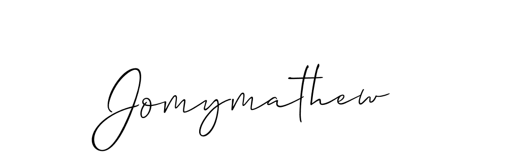 How to make Jomymathew name signature. Use Allison_Script style for creating short signs online. This is the latest handwritten sign. Jomymathew signature style 2 images and pictures png