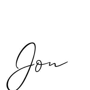 Make a beautiful signature design for name Jon. With this signature (Allison_Script) style, you can create a handwritten signature for free. Jon signature style 2 images and pictures png