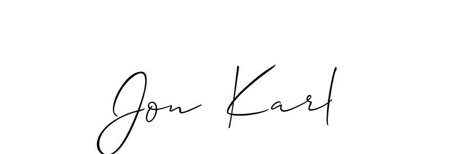 Design your own signature with our free online signature maker. With this signature software, you can create a handwritten (Allison_Script) signature for name Jon  Karl. Jon  Karl signature style 2 images and pictures png