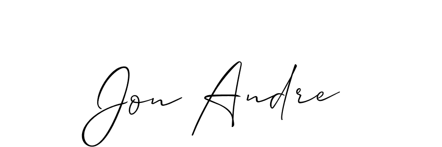 Design your own signature with our free online signature maker. With this signature software, you can create a handwritten (Allison_Script) signature for name Jon Andre. Jon Andre signature style 2 images and pictures png