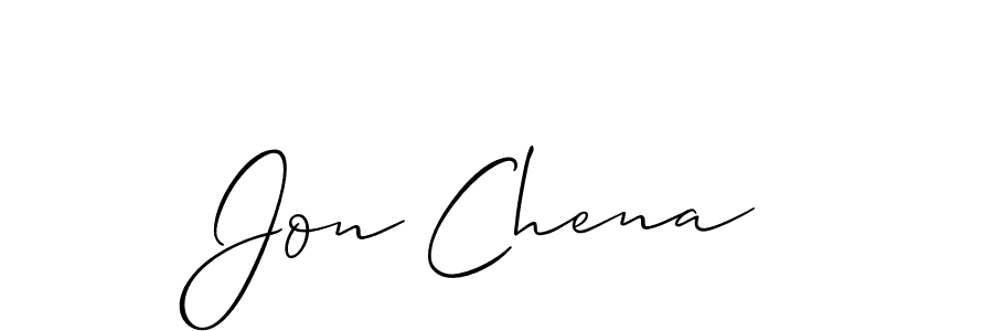 How to make Jon Chena signature? Allison_Script is a professional autograph style. Create handwritten signature for Jon Chena name. Jon Chena signature style 2 images and pictures png