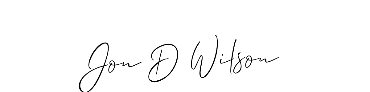 Design your own signature with our free online signature maker. With this signature software, you can create a handwritten (Allison_Script) signature for name Jon D Wilson. Jon D Wilson signature style 2 images and pictures png