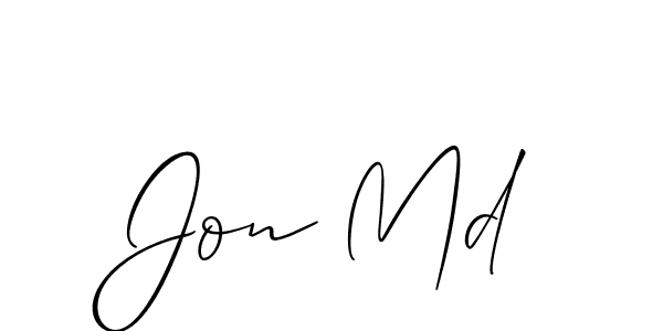 Design your own signature with our free online signature maker. With this signature software, you can create a handwritten (Allison_Script) signature for name Jon Md. Jon Md signature style 2 images and pictures png