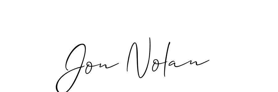 How to make Jon Nolan name signature. Use Allison_Script style for creating short signs online. This is the latest handwritten sign. Jon Nolan signature style 2 images and pictures png