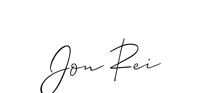 Also You can easily find your signature by using the search form. We will create Jon Rei name handwritten signature images for you free of cost using Allison_Script sign style. Jon Rei signature style 2 images and pictures png