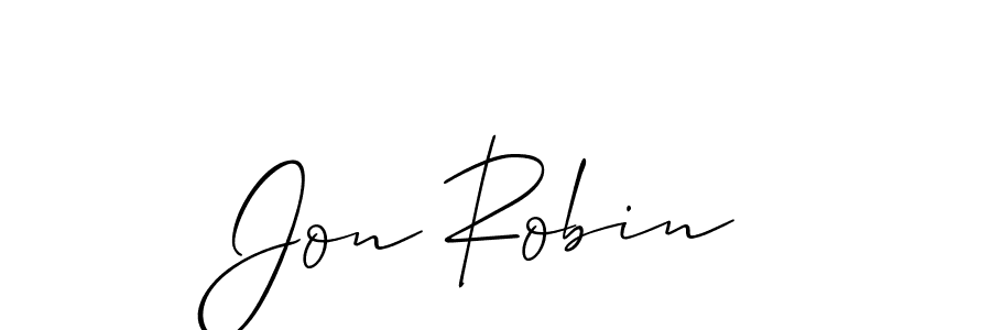Jon Robin stylish signature style. Best Handwritten Sign (Allison_Script) for my name. Handwritten Signature Collection Ideas for my name Jon Robin. Jon Robin signature style 2 images and pictures png