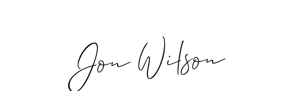 You should practise on your own different ways (Allison_Script) to write your name (Jon Wilson) in signature. don't let someone else do it for you. Jon Wilson signature style 2 images and pictures png