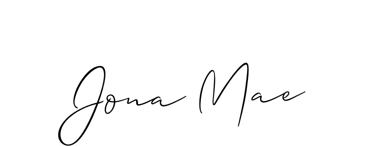 Use a signature maker to create a handwritten signature online. With this signature software, you can design (Allison_Script) your own signature for name Jona Mae. Jona Mae signature style 2 images and pictures png