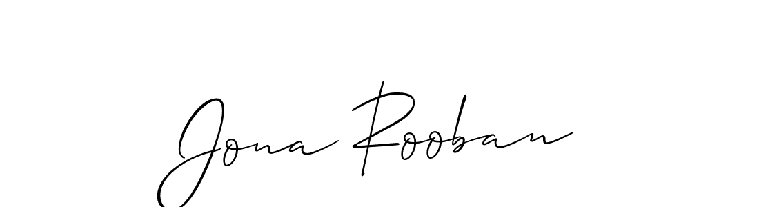 Make a beautiful signature design for name Jona Rooban. With this signature (Allison_Script) style, you can create a handwritten signature for free. Jona Rooban signature style 2 images and pictures png
