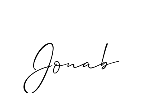 Use a signature maker to create a handwritten signature online. With this signature software, you can design (Allison_Script) your own signature for name Jonab. Jonab signature style 2 images and pictures png