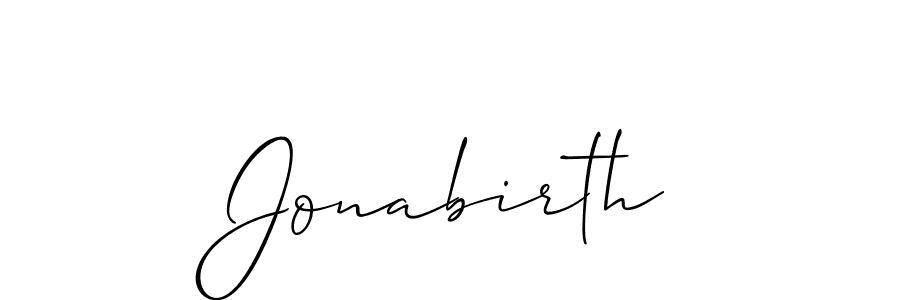 Allison_Script is a professional signature style that is perfect for those who want to add a touch of class to their signature. It is also a great choice for those who want to make their signature more unique. Get Jonabirth name to fancy signature for free. Jonabirth signature style 2 images and pictures png