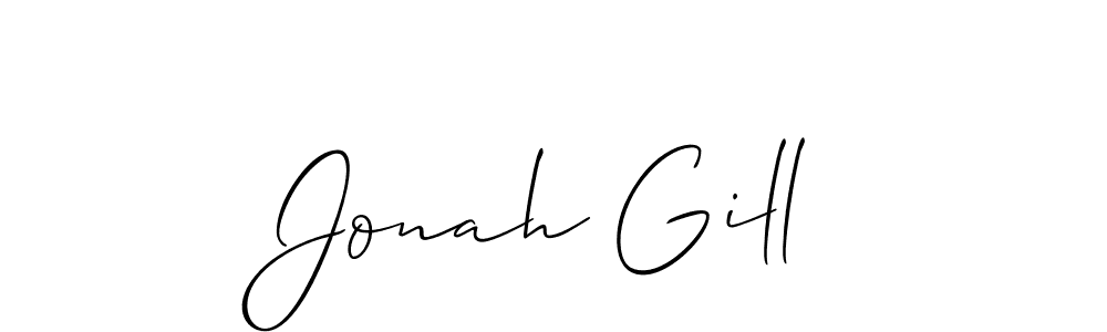 Design your own signature with our free online signature maker. With this signature software, you can create a handwritten (Allison_Script) signature for name Jonah Gill. Jonah Gill signature style 2 images and pictures png
