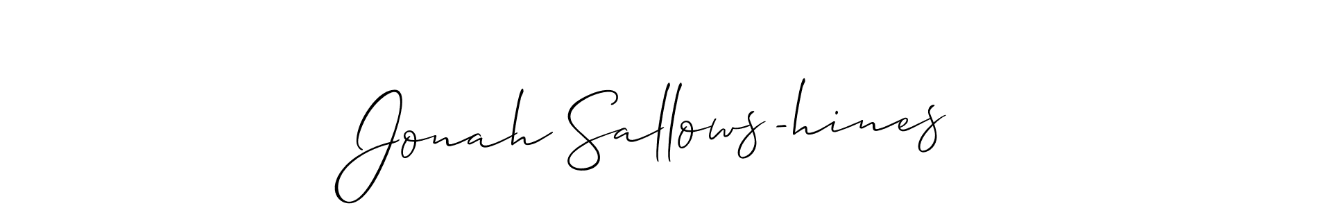 You can use this online signature creator to create a handwritten signature for the name Jonah Sallows-hines. This is the best online autograph maker. Jonah Sallows-hines signature style 2 images and pictures png