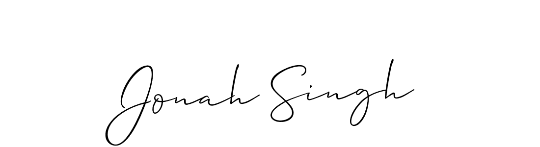 Design your own signature with our free online signature maker. With this signature software, you can create a handwritten (Allison_Script) signature for name Jonah Singh. Jonah Singh signature style 2 images and pictures png