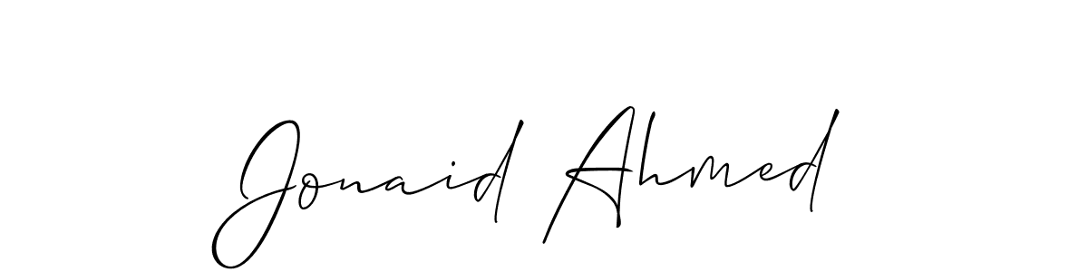 Also You can easily find your signature by using the search form. We will create Jonaid Ahmed name handwritten signature images for you free of cost using Allison_Script sign style. Jonaid Ahmed signature style 2 images and pictures png