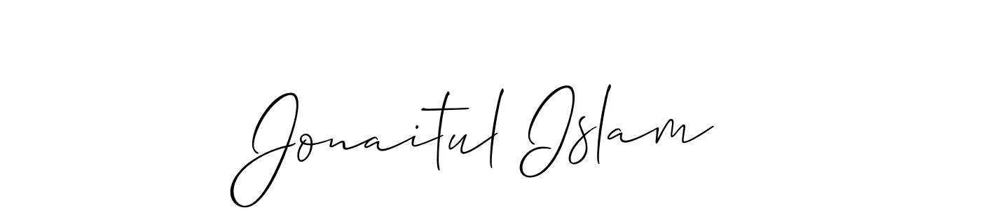 Make a beautiful signature design for name Jonaitul Islam. With this signature (Allison_Script) style, you can create a handwritten signature for free. Jonaitul Islam signature style 2 images and pictures png