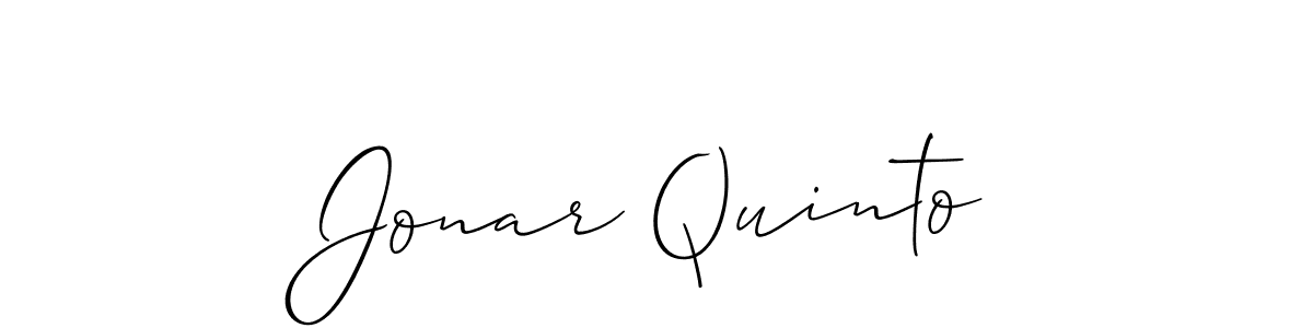Allison_Script is a professional signature style that is perfect for those who want to add a touch of class to their signature. It is also a great choice for those who want to make their signature more unique. Get Jonar Quinto name to fancy signature for free. Jonar Quinto signature style 2 images and pictures png