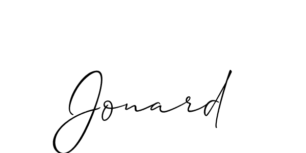 Create a beautiful signature design for name Jonard. With this signature (Allison_Script) fonts, you can make a handwritten signature for free. Jonard signature style 2 images and pictures png