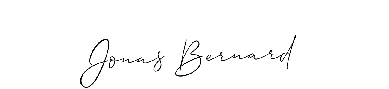 Use a signature maker to create a handwritten signature online. With this signature software, you can design (Allison_Script) your own signature for name Jonas Bernard. Jonas Bernard signature style 2 images and pictures png