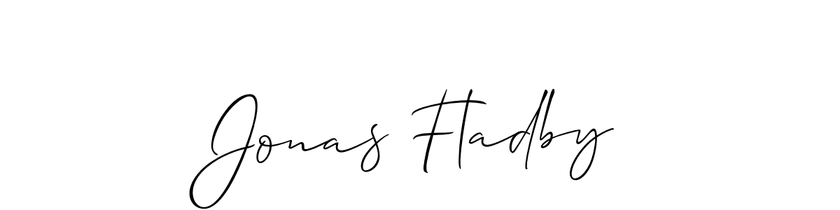 Jonas Fladby stylish signature style. Best Handwritten Sign (Allison_Script) for my name. Handwritten Signature Collection Ideas for my name Jonas Fladby. Jonas Fladby signature style 2 images and pictures png