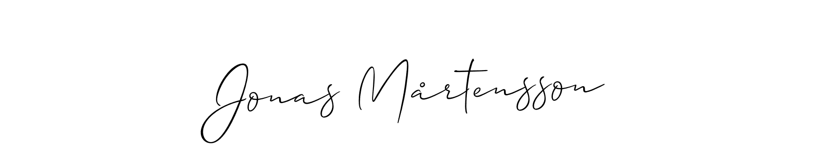 It looks lik you need a new signature style for name Jonas Mårtensson. Design unique handwritten (Allison_Script) signature with our free signature maker in just a few clicks. Jonas Mårtensson signature style 2 images and pictures png