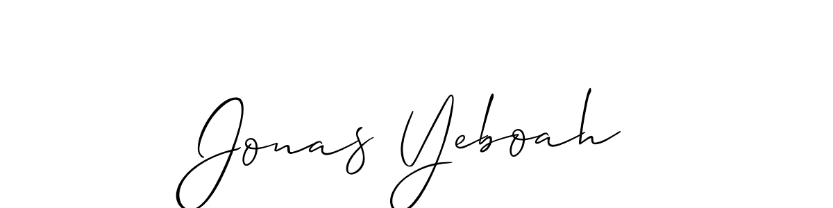 Also You can easily find your signature by using the search form. We will create Jonas Yeboah name handwritten signature images for you free of cost using Allison_Script sign style. Jonas Yeboah signature style 2 images and pictures png