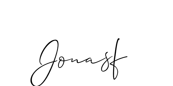 Design your own signature with our free online signature maker. With this signature software, you can create a handwritten (Allison_Script) signature for name Jonasf. Jonasf signature style 2 images and pictures png