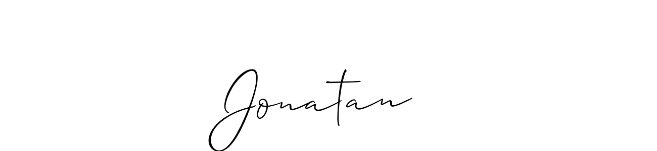 Make a beautiful signature design for name Jonatan✝️. With this signature (Allison_Script) style, you can create a handwritten signature for free. Jonatan✝️ signature style 2 images and pictures png