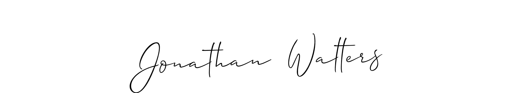 You should practise on your own different ways (Allison_Script) to write your name (Jonathan  Walters) in signature. don't let someone else do it for you. Jonathan  Walters signature style 2 images and pictures png