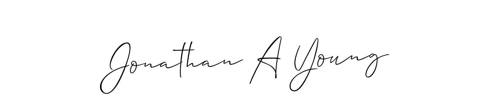 if you are searching for the best signature style for your name Jonathan A Young. so please give up your signature search. here we have designed multiple signature styles  using Allison_Script. Jonathan A Young signature style 2 images and pictures png