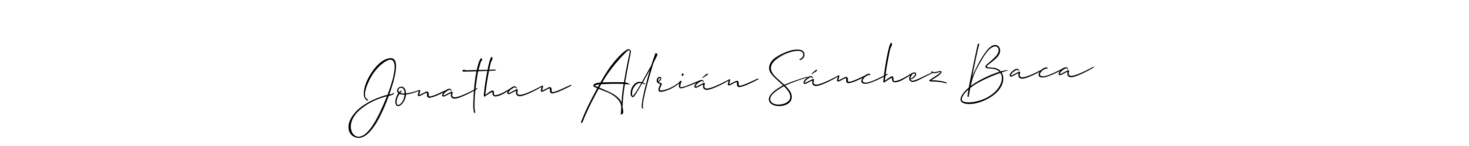 How to make Jonathan Adrián Sánchez Baca name signature. Use Allison_Script style for creating short signs online. This is the latest handwritten sign. Jonathan Adrián Sánchez Baca signature style 2 images and pictures png