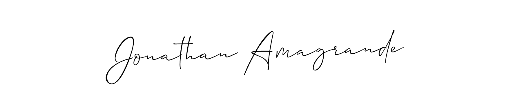 How to make Jonathan Amagrande name signature. Use Allison_Script style for creating short signs online. This is the latest handwritten sign. Jonathan Amagrande signature style 2 images and pictures png