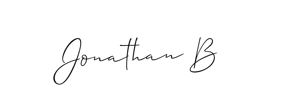 Make a beautiful signature design for name Jonathan B. With this signature (Allison_Script) style, you can create a handwritten signature for free. Jonathan B signature style 2 images and pictures png