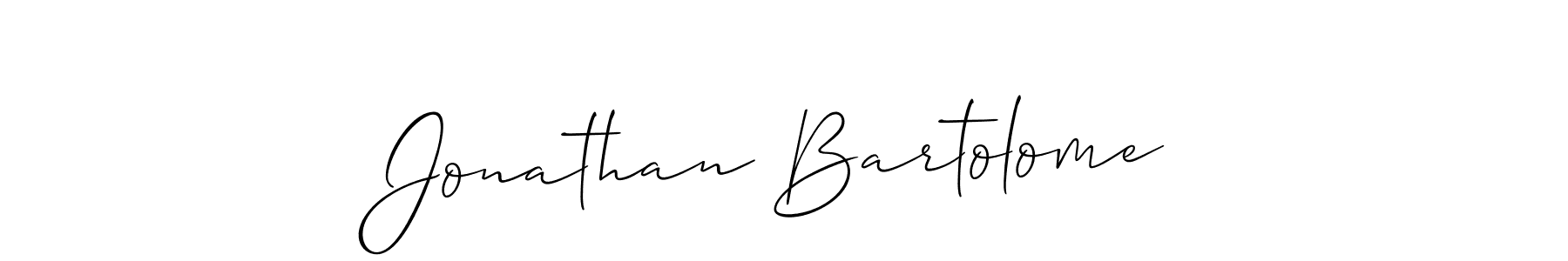 Make a short Jonathan Bartolome signature style. Manage your documents anywhere anytime using Allison_Script. Create and add eSignatures, submit forms, share and send files easily. Jonathan Bartolome signature style 2 images and pictures png