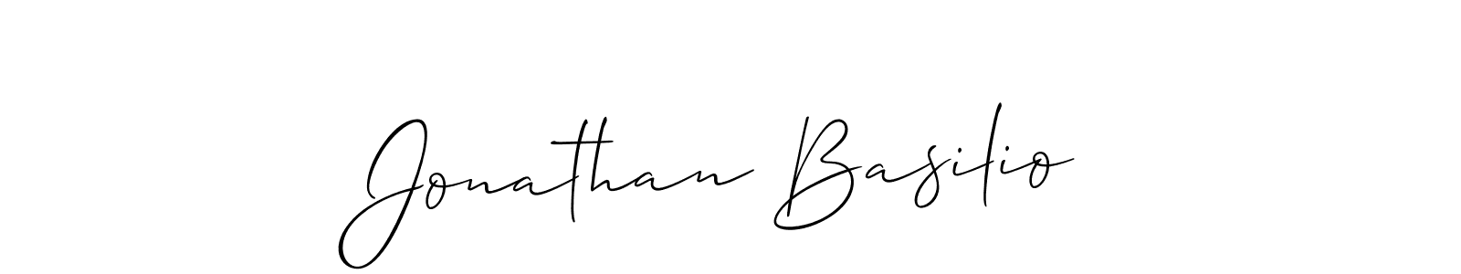 How to make Jonathan Basilio signature? Allison_Script is a professional autograph style. Create handwritten signature for Jonathan Basilio name. Jonathan Basilio signature style 2 images and pictures png