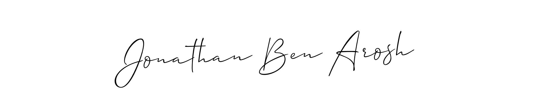 How to make Jonathan Ben Arosh signature? Allison_Script is a professional autograph style. Create handwritten signature for Jonathan Ben Arosh name. Jonathan Ben Arosh signature style 2 images and pictures png