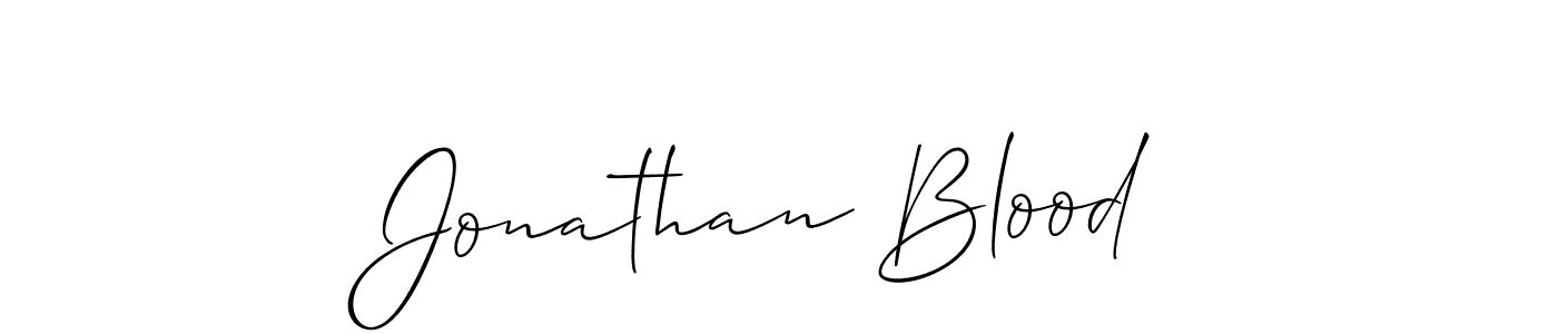Use a signature maker to create a handwritten signature online. With this signature software, you can design (Allison_Script) your own signature for name Jonathan Blood. Jonathan Blood signature style 2 images and pictures png