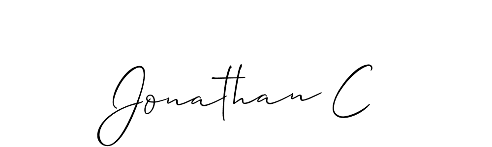 Design your own signature with our free online signature maker. With this signature software, you can create a handwritten (Allison_Script) signature for name Jonathan C. Jonathan C signature style 2 images and pictures png
