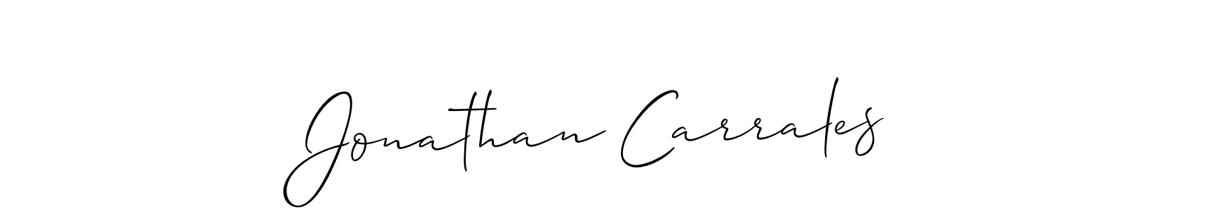 Also we have Jonathan Carrales name is the best signature style. Create professional handwritten signature collection using Allison_Script autograph style. Jonathan Carrales signature style 2 images and pictures png