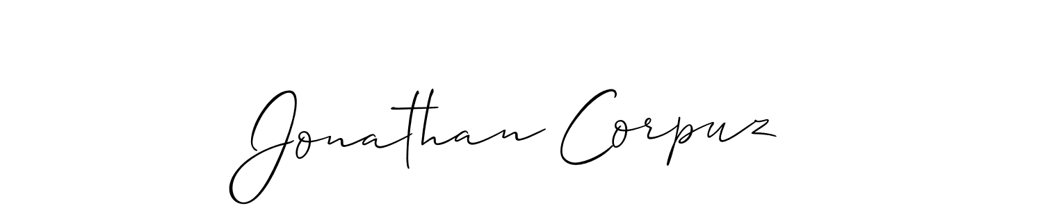 You should practise on your own different ways (Allison_Script) to write your name (Jonathan Corpuz) in signature. don't let someone else do it for you. Jonathan Corpuz signature style 2 images and pictures png