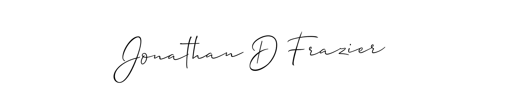 Make a beautiful signature design for name Jonathan D Frazier. With this signature (Allison_Script) style, you can create a handwritten signature for free. Jonathan D Frazier signature style 2 images and pictures png