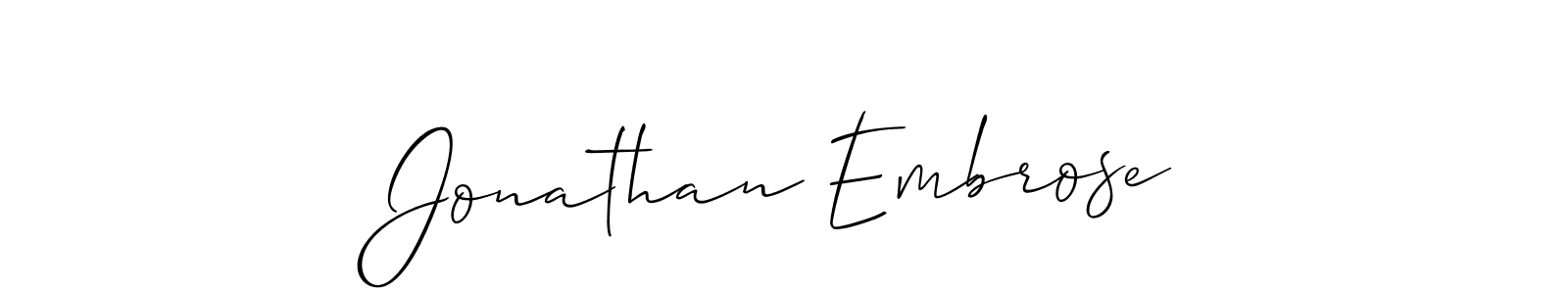 Make a beautiful signature design for name Jonathan Embrose. With this signature (Allison_Script) style, you can create a handwritten signature for free. Jonathan Embrose signature style 2 images and pictures png