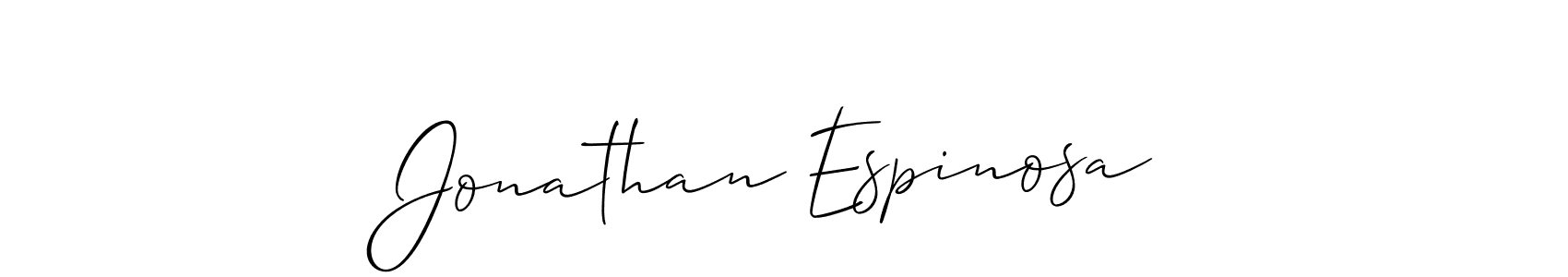 Make a short Jonathan Espinosa signature style. Manage your documents anywhere anytime using Allison_Script. Create and add eSignatures, submit forms, share and send files easily. Jonathan Espinosa signature style 2 images and pictures png