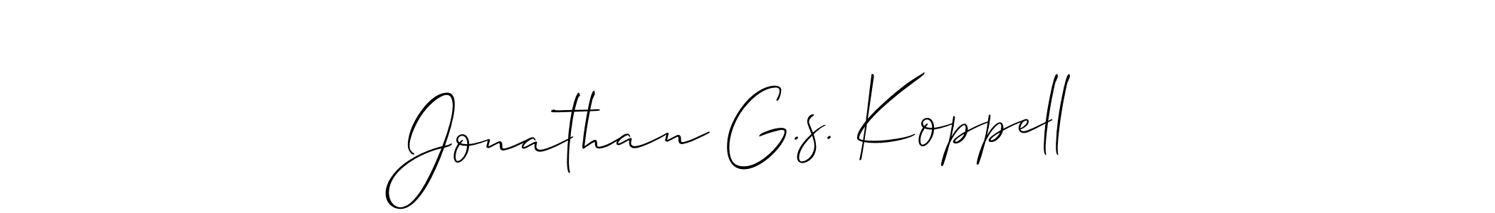 Similarly Allison_Script is the best handwritten signature design. Signature creator online .You can use it as an online autograph creator for name Jonathan G.s. Koppell. Jonathan G.s. Koppell signature style 2 images and pictures png