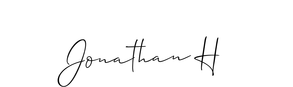 It looks lik you need a new signature style for name Jonathan H. Design unique handwritten (Allison_Script) signature with our free signature maker in just a few clicks. Jonathan H signature style 2 images and pictures png